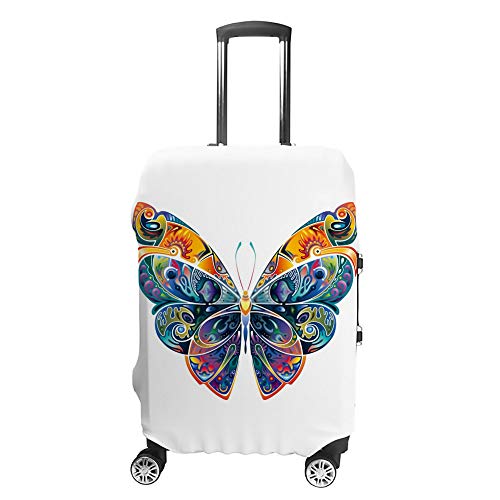 Housse pour valise anti-rayures et résistante à la poussière motif papillon