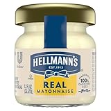 Hellmann's Real Mayonnaise Mini Jars, Condiment for Sandwiches, Salads, Mayo Made with 100% Cage Free Eggs, Gluten Free, 1.2 oz, Pack of 72
