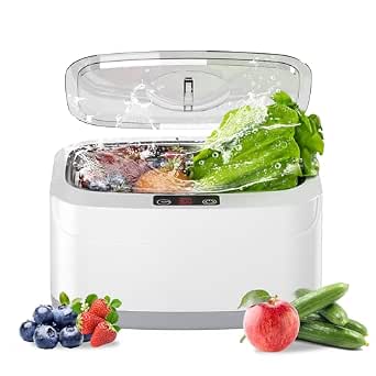 KUNPHY Fruit and Vegetable Washing Machine, 2.5L Ultrasonic Fruit Cleaner with 3 Modes