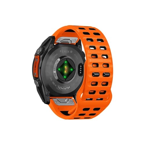Bracelet silicone 26mm pour Garmin Fenix 8 et 7X souple et résistant