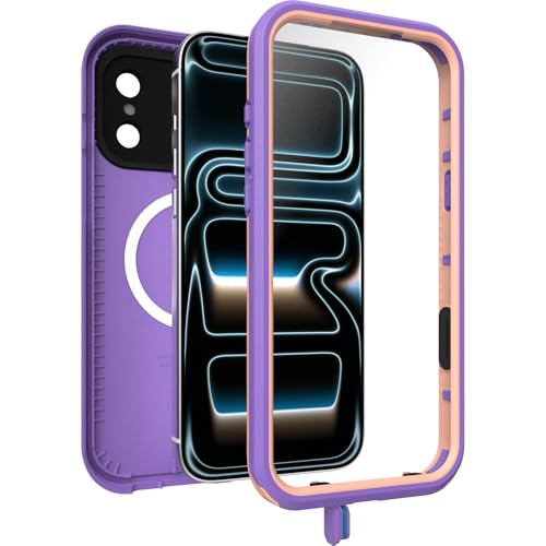 Image of OtterBox iPhone 17 Pro Max (Only) FRĒ Series Waterproof Case with MagSafe - Rule of Plum (Purple) - Sleek & Stylish - Waterproof iPhone Case up to 2 Meters - IP68 - Phone Case for Swimming /Snorkeling