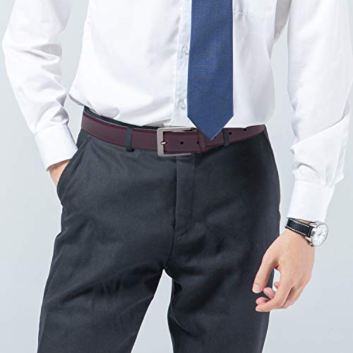 Image of XOUXOU Men's Casual Leather Jeans Belts Classic Work Business Dress Belt with Prong Buckle for Men
