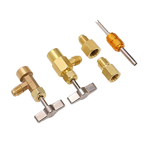 Válvula de dispensador para refrigerante R134A con adaptadores miniatura 6