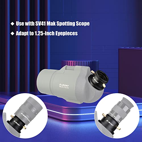 SVBONY SA404 M48 to M42 Adapter, 1.25 Inches Telescope Adapter for SV41 Spotting Scope, Eyepiece Adapter for Eyepiece Photography - Thumbnail 5