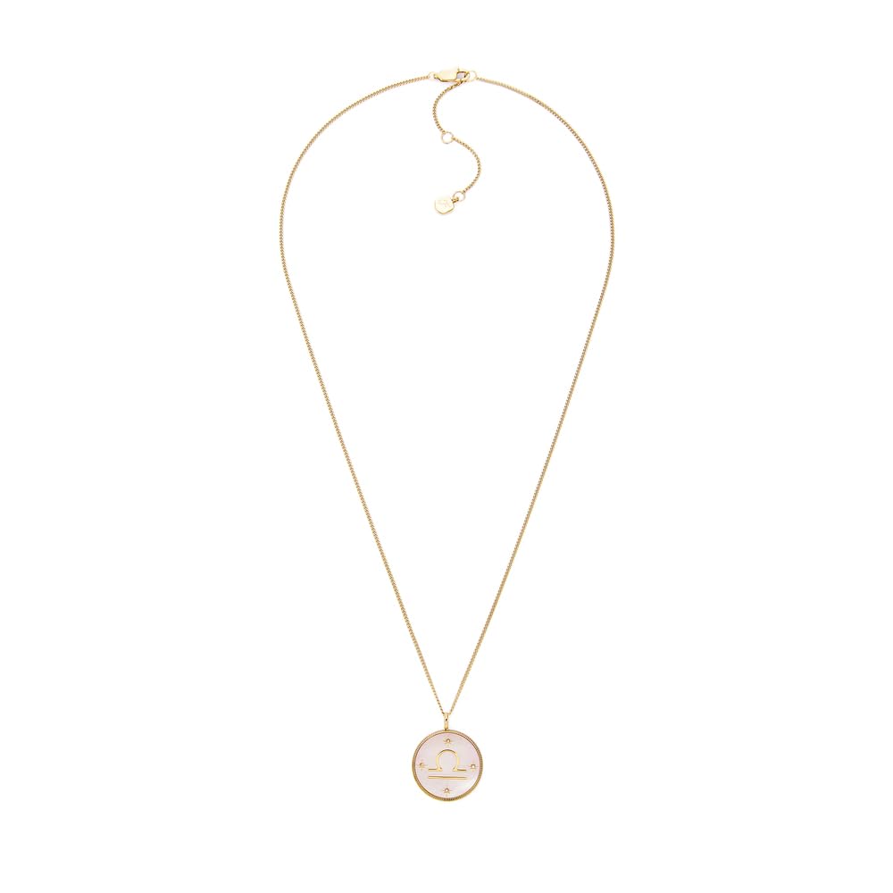 Fossil Damen-Edelstahl oder Sterlingsilber-Halskette mit Karabinerverschluss