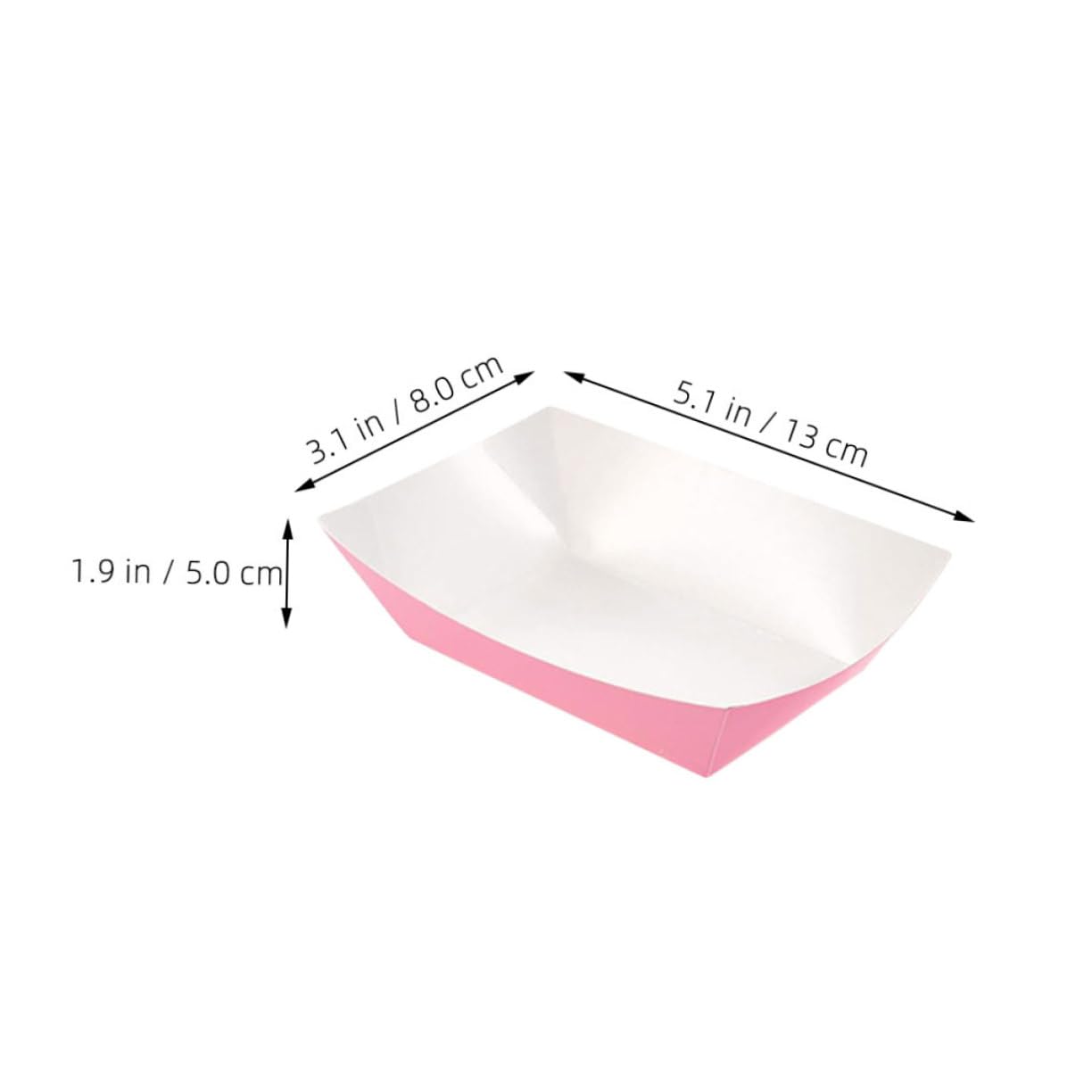 STOBAZA 60pcs Boat Shaped Plates: Disposable Nacho Trays Paper Boat For Tacos Concession Easter Graduation Birthday Party Supplies Pink