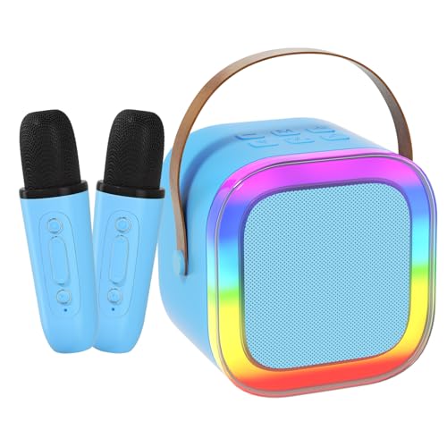 MUEZDUR Karaoke Maschine Kinder mit 2 Mikrofon, Mini Karaoke Set mit...