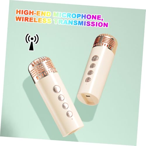 Machine Karaoké Portable Q7 Mini avec double micro sans fil et enceinte blanche - 3