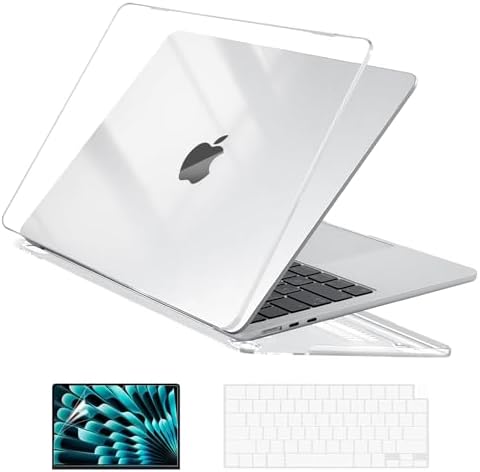 EooCoo Clear Case for Apple MacBook Air M5 15 inch Cover M4 M3 M2 2026-2023