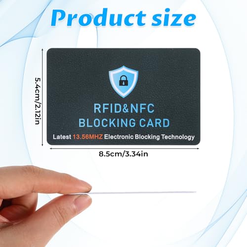Bewudy 4 Pack RFID Blocking Card, Anti-Theft Blocker Contactless Debit Credit Card Passport Protector Slim Electronic Blocker RFID Blocking Cards for Wallets for Men & Women2
