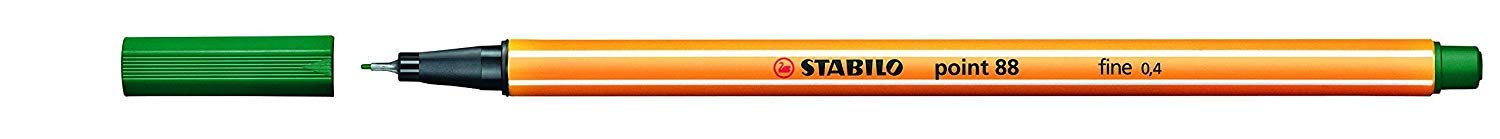 STABILO Fineliner point 88 - Pack of 3 - Pine Green