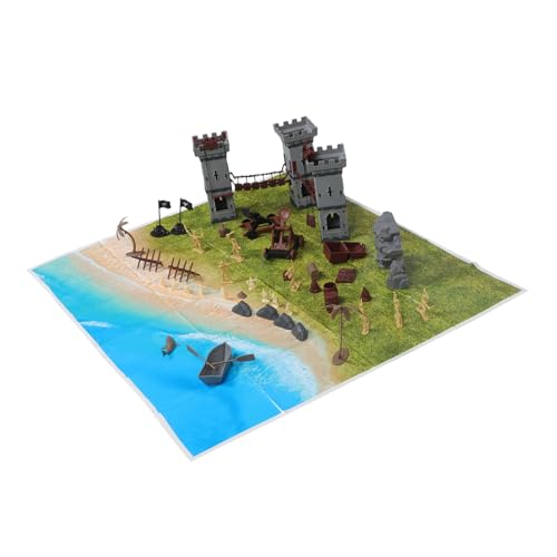 Modèles pirates Veemoon 293 pièces : maquette château et soldats en plastique pour scènes DIY