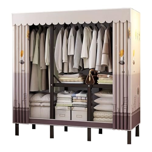 Organizador portátil de acero para armario, plegable, solución de almacenamiento de espacio de gran tamaño para sala de estar, solución de almacenamiento temporal