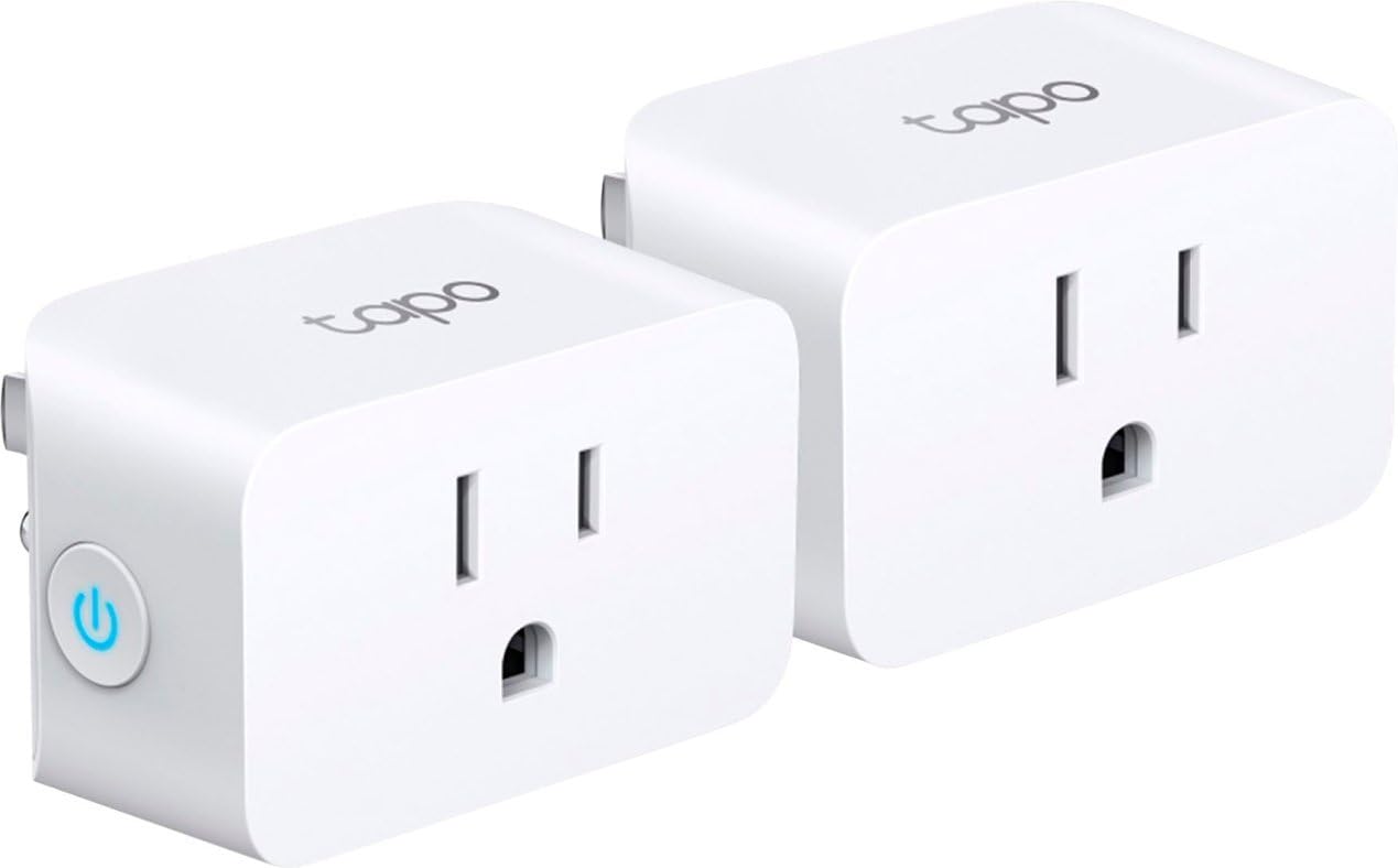 TP-Link Tapo Smart Wi-Fi Plug Mini with Matter 2-Pack White