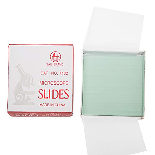 Swift Microscope Slides Kit With 72 Pre-Cleaned Blank Slides And 100 Glass Coverslips, Ground Edges #TOP3