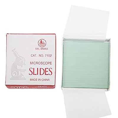 Swift Microscope Slides Kit with 72 Pre-Cleaned Blank Slides and 100 Glass Coverslips, Ground Edges