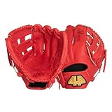 44 PRO BB Stock Rise Baseball Glove for Youth & Little Leagues, Age 8-12, Infield & Outfield, H-Web, Easy Break-in, Narrow Fit & Lightweight Design, Right Hand Throw, Size 11.5, Red