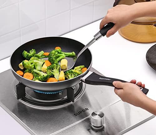 Royal Cuisine Non Stick Frying Pan All Stoves Compatible, 20,24,26,28,30 CM Aluminum Frying Pans Induction pan Set (20CM)