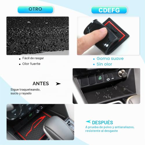 Alfombrillas de goma Eclipse Cross solucionan las manchas en portavasos del coche 5