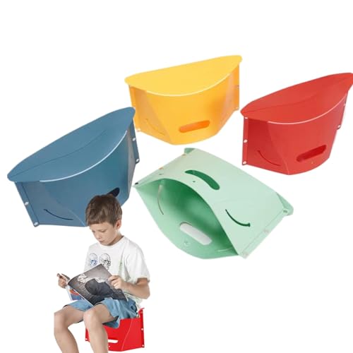 Veasbuu Taburete Plegable de Bolsillo, Silla de Viaje de Taburete Plegable,4X Silla de Campamento de taburetes al Aire Libre Plegables | Detección de la Pesca de Desplazamiento Tamaño de Bolsillo de