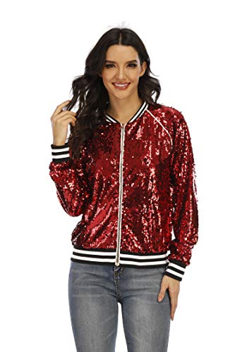 Manteau décontracté à paillettes noir en taille S