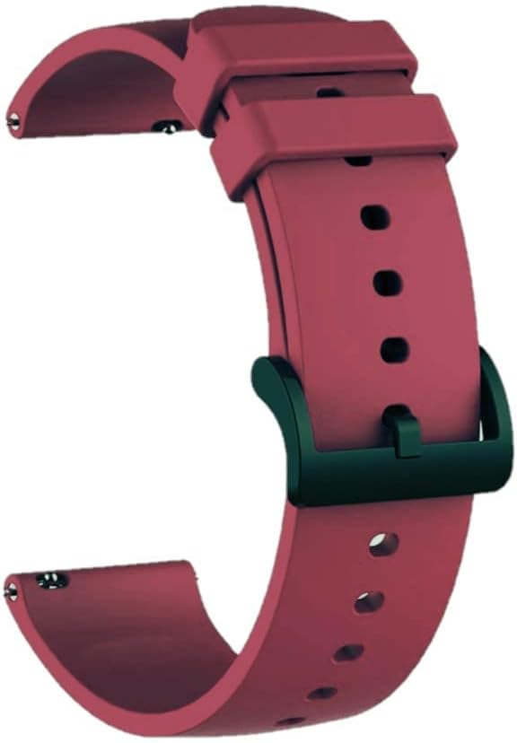 AdlynlifeSilicone Watch Straps Compatible with Fire Boltt 360 Pro (Bsw017)|Ai|Almighty (Bsw013)|Incredible|Invincible (Bsw020)|Mercury|Rage|Ring 3|Talk|Talk 2|Talk Pro Smart Watch (Wine), Wine, 22MM