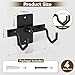 Pistol Wall Mount Rack - Adjustable Handgun Display Holder Fits Most Pistol and Revolver, Rubber-Wraped Wall Mount Pistol Holder, Pistol Display Rack, Gun Display Wall Mount, Revolver Stand, 4 Pcs
