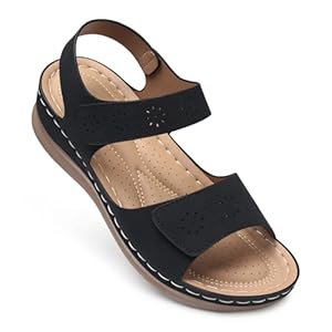 SHIBEVER Flat Sandals for Women Dressy: Comfortable Flats Sandals Women Open Toe Ankle Strap Walking Shoes Summer