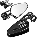 SinoTrack Motorcycle Mirror Universal Handlebar Rearview Side Mirrors Stable Anti-glare CNC Bar End