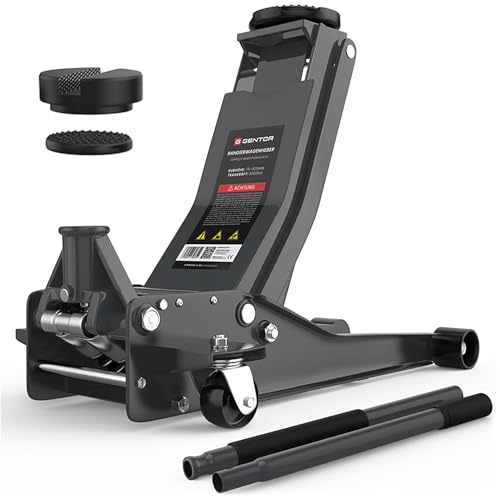 GENTOR Wagenheber hydraulisch 3T – flach 75–505 mm Hubhöhe,...