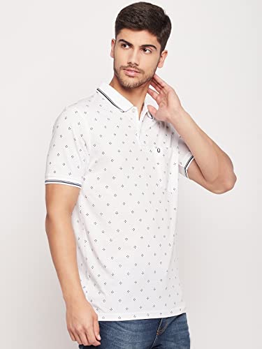 Image of UNIBERRY Men's Cotton Blend Half Sleeve Printed Polo Neck T-Shirt Has A Short Sleeve & Pocket On ChestBZRMT6-MR