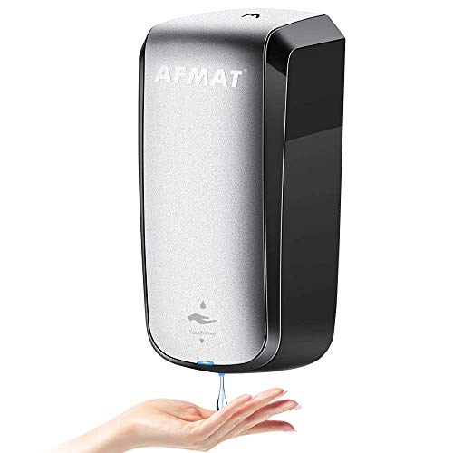 AFMAT Hand Sanitizer Dispenser Touch Free, Liquid Soap Dispenser, Hands Free Soap Dispenser, Wall Mount Hand Sanitizer Dispenser, Automatic Soap Dispenser Touchless, 1000 ml, Adjustable Volume