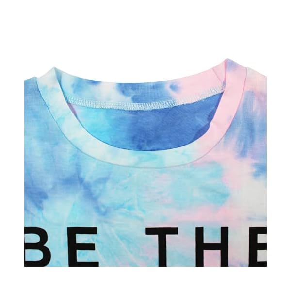 Be-The-Light-Faith-Shirts-Women-Jesus-Christian-T-Shirt-Summer-Letter-Printed-Short-Sleeve-Loose-Tee-Tops DUDUVIE Be The Light Faith Shirts Women Jesus Christian T-Shirt Summer Letter Printed Short Sleeve Loose Tee Tops (Large, Tie Dye-Blue)