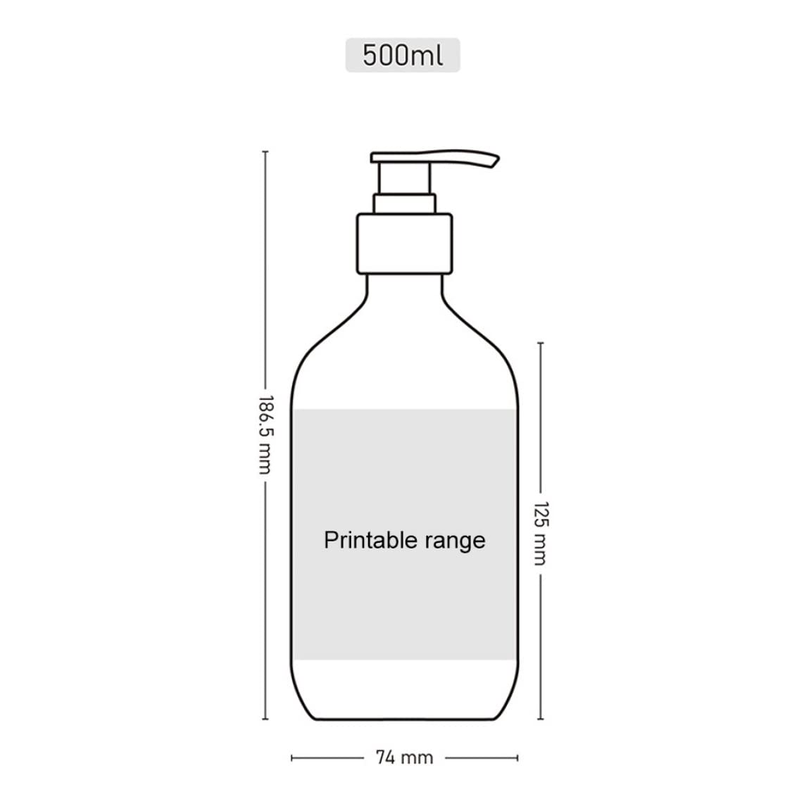 Shampoo Bottles Soap Dispenser Refillable Pump Bottle Plastic Empty Pump Dispenser for Bathroom Handwash Lotions Shampoo Conditioner Shower Gel,500ML 4PCS.