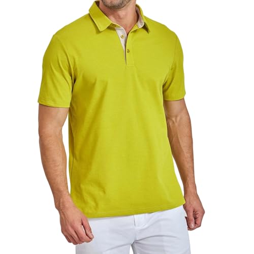 Frevontica Men's Polo Shirts Short Sleeve Lightweight Breathable Moisture Wicking Dry Fit Summer Polo Tee Classic Golf Stylish Tops Business Casual Collared Shirt for Office Travel Weekend Daily Wear