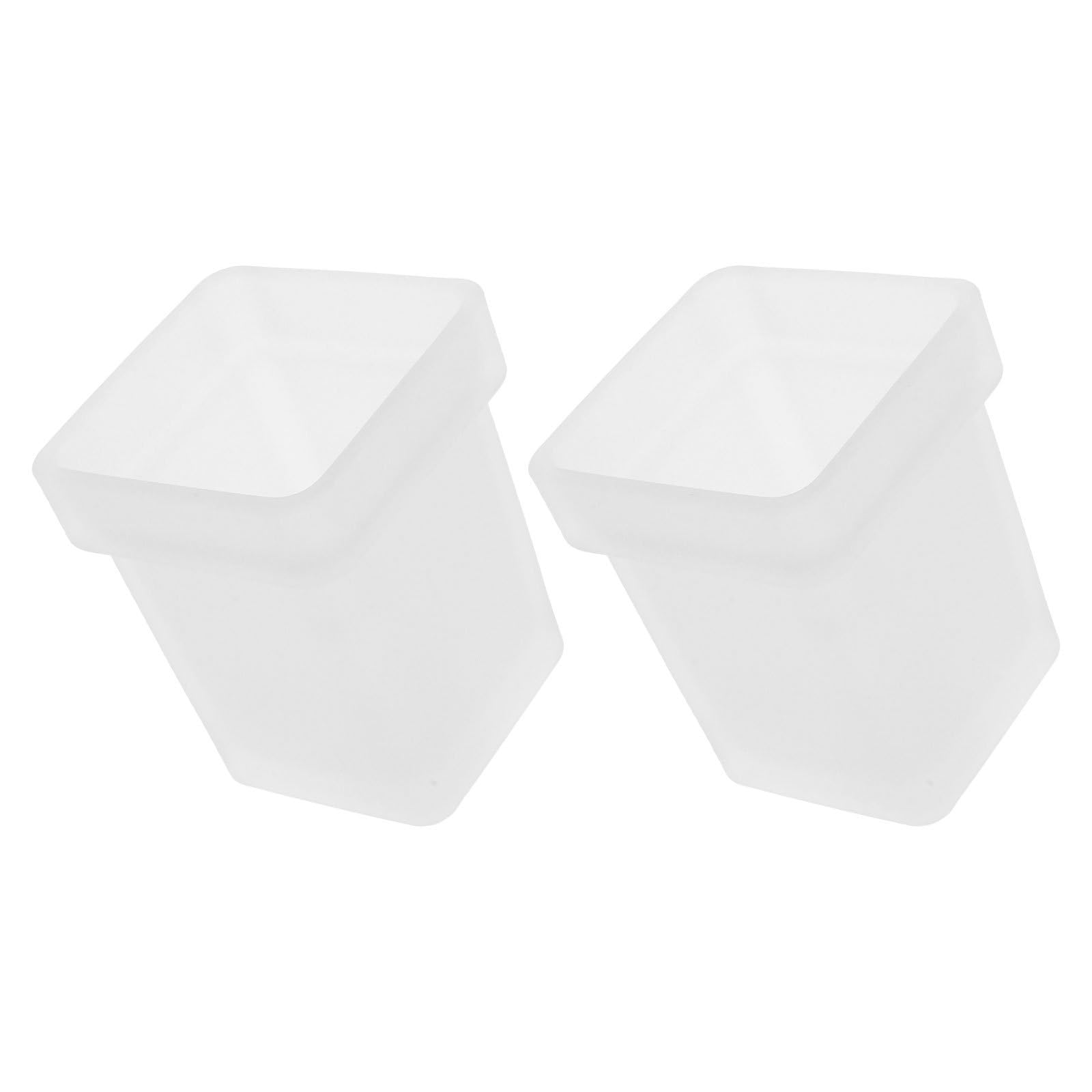 Contenedor para Cepillo de Baño de Vidrio con Diseño Estilizado, Soporte Cuadrado de 2 Piezas para Uso Doméstico y Hotel