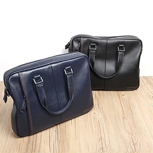 Briefcase Genuine Leather Shoulder Laptop Bag Office Bag for Men Briefcases Cow Leather Big Handbag Business4