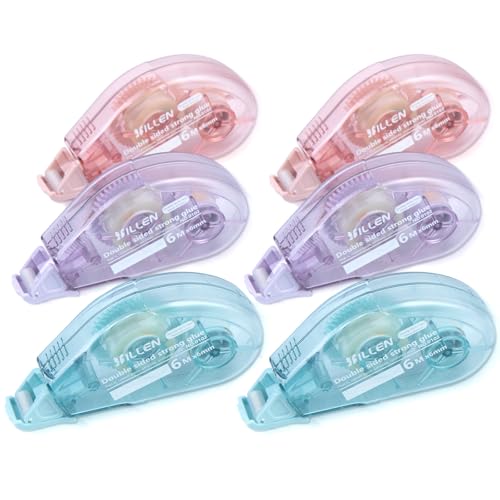 NiceBest Cinta Pegamento Roller 6 Piezas, Celo Doble Cara 6mm x 6m, Dispensadores de Cinta de Doble Cara, Celo Doble Cara para Manualidades en Oficina Escolar De Tarjetas, Bullet Grid Journal NiceBest Cinta Pegamento Roller 6 Piezas, Celo Doble Cara 6mm x 6m, Dispensadores de Cinta de Doble Cara, Celo Doble Cara para Manualidades en Oficina Escolar De Tarjetas, Bullet Grid Journal