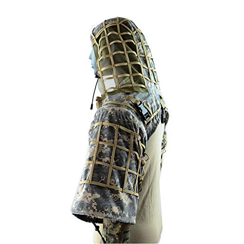 LytHarvest Sniper Ghillie Suit Foundation, Ripstop, Camouflage Tactical Ghillie Hood (ACU)