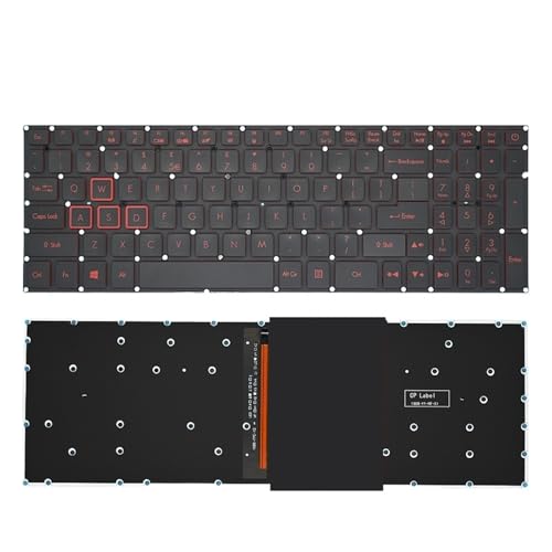 Clavier russe pour Acer Aspire VX15 et Nitro 5 AN515 touches rétroéclairées rouges