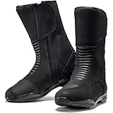 motorradstiefel touring test Wasserdicht BLACK Travel wasserdichte Touring-Motorradstiefel 45 Schwarz