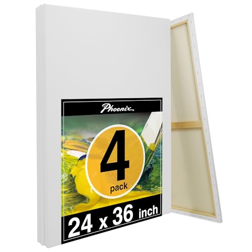 PHOENIX 24x36 Inch 4 Pack Extra Large Canvas - 3/4 ...