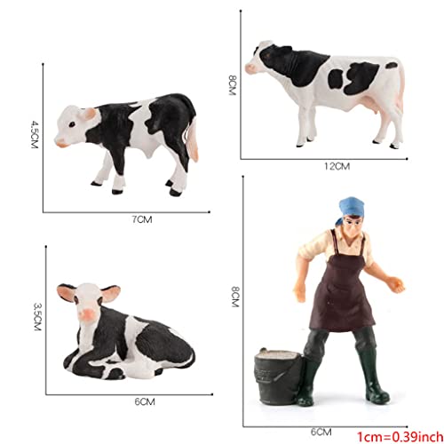 ShapeW Bauernhoftiere Figuren Spielzeug Set Kaninchen Pferd Modell Spielset Realistische Tiere Action Figur Cake Topper – Bild 3