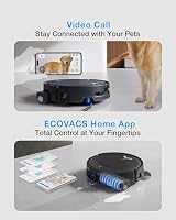 ECOVACS DEEBOT T80S Omni Saugroboter und Mopp, 24800Pa Saugkraft, Sofortiger Selbstreinigung OZMO Rollmopp, Auto Lift Wischmopp für Teppich und Spritzschutz, KI-Navigation, ZeroTangle 3.0 für – Ansicht 7