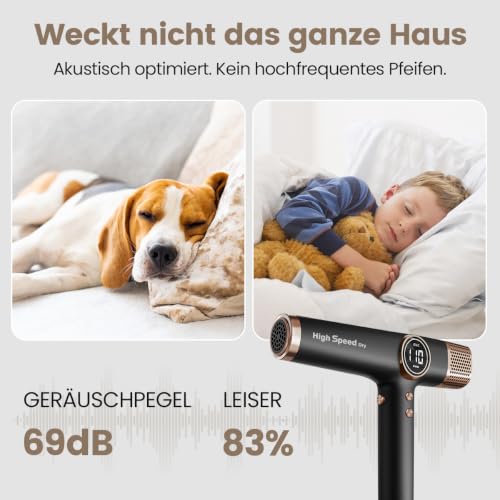 Faszin Professioneller Haartrockner, 110000 RPM, 330 g Superleicht, 1800W – Ansicht 4