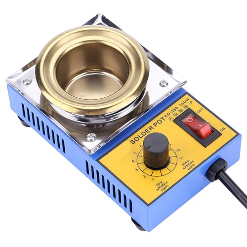 Image of 110V 150W 200-480℃ Solder Pot Welding Pot Soldering Pot Solder Thinning Pot for for Leadfree Solder Pot Soldering Desoldering Bath Plate 50mm, for, Coil Pin Tin Plating
