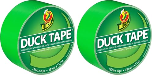 Ruban adhésif Duck fluo résistant 4,8 cm avec forte adhérence Shurtech vert néon - 2