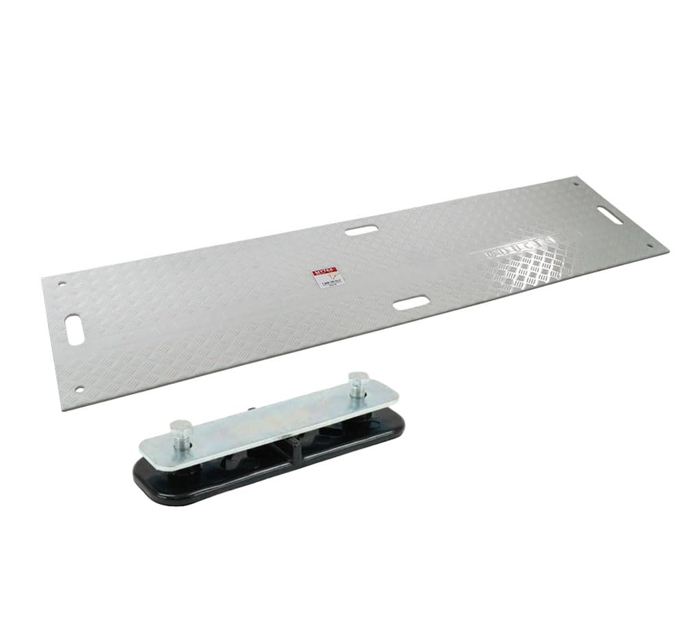 Mytee Products 4 Pcs Ground Protection Mats - White, 2' x 8', Heavy Equipment Mats w/ 6 Pcs Single Connectors