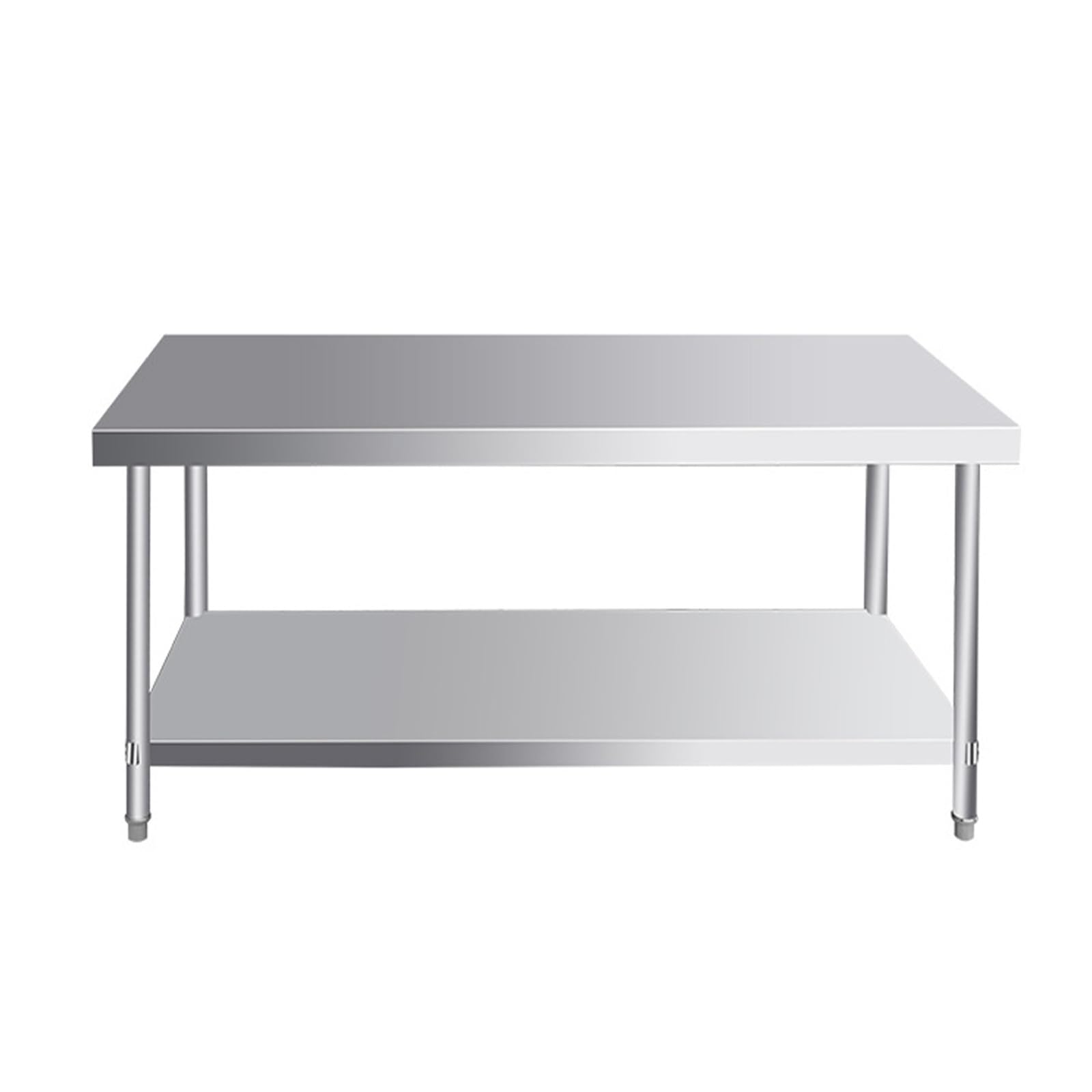Station de cuisson robuste en acier inoxydable de 120 cm pour restaurant et cuisine