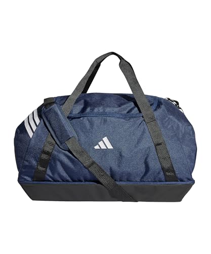 adidas Unisex - Adulto Tiro Duffle Bag Large with Bottom Compartment, Team Navy Blue 2/White, One Size